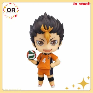 In Stock Original GSC Orange Rouge Q version humanoid 592 Volleyball Boy Yu Nishinoya Anime Figure Ornament Collection Model