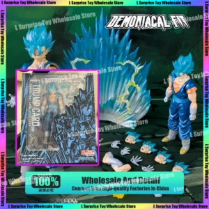 Demoniacal Fit Dragon Ball Z SHF Super Saiyan God Vegito Vegetto Blue Anime Action Figure Figurine Model Kids Toys Gifts