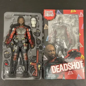 6-Inch Suicide Squad Deadshot Action Figure Collectible Kids Toy Model Cartoon Character Desk Ornament Birthday Gift for Fans