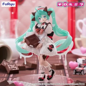 Original Furyu Hatsune Miku X Tirol Chocolate Trio-Try-It Figure Action Figure Milk Ver. Pvc Model Collection Doll
