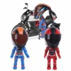 Deformation Helmet Simulated Motorcycle Rider Movable Limbs Transform Cool Alloy Action Figure