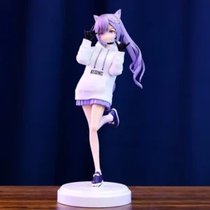 Hot 19CM Anime Figure Genshin Impact Keqing Shenhe Hu Tao Xiao Standing Sword Model Toy PVC Collection Toy Desktop Decoration
