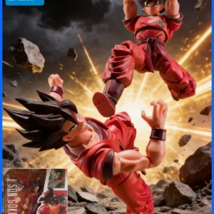 In Stock BANDAI Original Box Figuarts DRAGON BALL SON GOKU KAIO KEN 18000 POWER LEVEL Action Figure Model Toy Gift