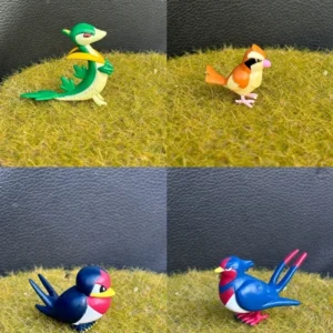 Cute Pidgey, Swellow, Treecko Mini Figures, Handmade Replica Figures, Anime Monsters Models Toy Ornaments Collection Toy Gift