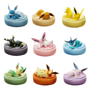 Pokémon Eevee Family Sleeping Position Ornament Serie Anime Figure Leafeon Sylveon Espeon Collection Model Ornament Toy Gift
