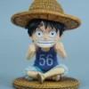 10cm One Piece Anime - Seated Monkey D. Luffy “Straw Hat” Collectible Figure