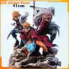 40cm Naruto Uzumaki Jiraiya Namikaze Minato Statue Collect Childrens Collectible Figure
