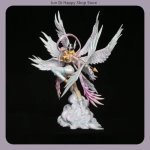 26cm Digimon Adventure Angewomon Shoot An Arrow Anime Figure Model Statue Collection Model Desktop Decoration Ornament Fans Toys