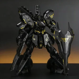 1/144 RG Sazabi Black Gold Version Mecha Model Kit Assembly Toy Action Figures With Water Slide Decals & Effect Parts Boy Gifts