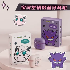 Gengar Jigglypuff Bluetooth Headset Anime Pokemon High-Fidelity High Battery Life Wireless Bluetooth Earphones Couple style Gift
