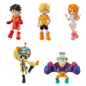 Original Bandai Banpresto One Piece Anime WCF Egghead Island Vol.1 Luffy Sanji Nami Brook Franky Action Figure Toys Figurine
