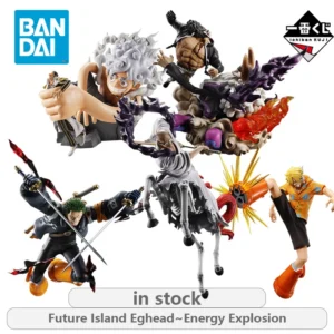 BANDAI Original Ichiban Kuji Future Island Eghead Series Basomome Big Bear Vs Jegorosia Satan Saint Not Movable Figure Statue