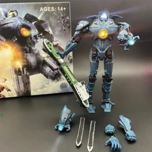 In Stock Emit Light 20CM NECA Figure Pacific Crimson Typhoon Gipsy Danger Cherno Alpha Model Toys Rim Collection Doll Gift