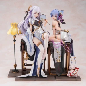 Re:Zero Starting Life In Another World Rem & Emilia Series Anime Action Figure Chinese Cheongsam Periphery Ornament Toys Gifts