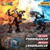 52TOYS BB-46PR Pyromancer & BB-02CR Cryomancer Deformation Robot, Converting in Mecha and Action Figure