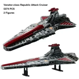 Stock NEW 75367 Biggest Venator Class Republic Attacks Cruiser 5374Pcs Home Decoration Assembly Model For Christmas Gifts