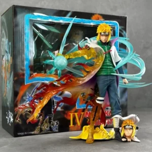 GEM Series Minato Namikaze 26cm Double Head Sculpture Light Up GEM Series Resonance Action Figure PVC Anime