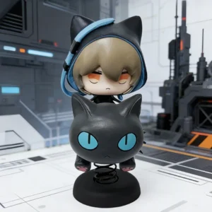 ​​Arknights Phantom Q Version Happy Shake Sitting Pose PVC Anime Figure Statue Desktop Decoration Gift Collection