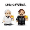 10cm/3.93in Fried Chicken Godfather's Father Car PVC Statue Model Desk Decor Collectible Figure