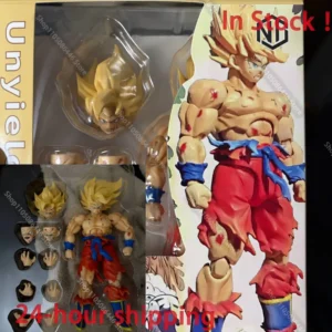 In Stock N&T Studio Dragon Ball Super Saiyan SHF Son Goku Battle Damaged 3.0 Anime Action Figures Bare Collectible Model Toys