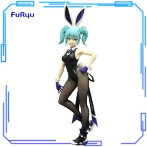 In Stock FuRyu Original Genuine Piapro Characters Hatsune Miku BiCute Bunnies Figure Street Violet Color Ver. 30cm Model Toys