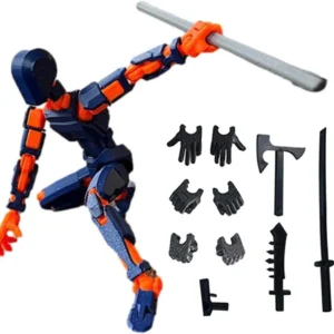 3D Printed Mannequin Dummy Model Funny Multi-Jointed Movable Shape shift Robot 2.0 Action Figures Toys for kids Birthday gifts