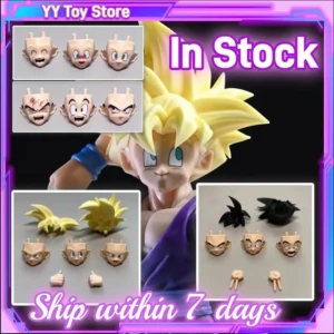 New Ko Hm&Air Shf Dragon Ball Z Ssj Son Gohan Ha001-004 Anime Action Figures Model Dlc Heads Accessories Collection Gifts Toys