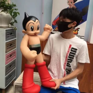 New 40CM Large Anime AstroBoy Mighty Atom Tetsuwan Atom Movable PVC Action Figures Statue Collection Model Toys Holiday Gifts