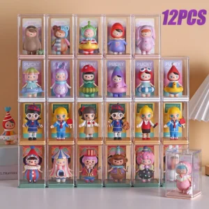 6/12 PCS Blind Box Storage Display Stand Transparent Dustproof Storage Box Acrylic Hand-made Molly Dimoo Display Boxes