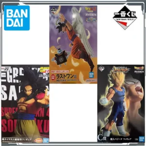BANDAI Original BANPRESTO Super Saiyan 4 Goku Prize B&Angel Wukong&Majin Vegeta Anime Action Figures Toys for Boys Christma Gift
