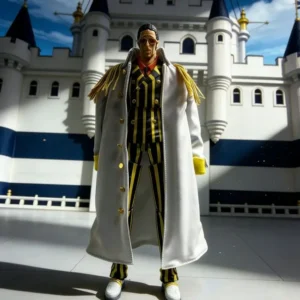 New One Piece Shf Anime New Handmade Borsalino Admiral'S Cloak Built In Iron Wire Is Suitable For 1/12 Toys