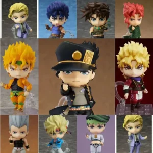 Q Version Anime Movable Figures Set Dio Brando Josuke Jotaro Kakyoin Joint Movable Collectible Model Doll Desktop Decoration