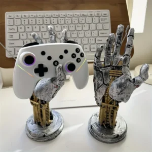 Cyberpunk 3D Gamepad Holder, Multi-functional Desktop Decoration Sci-Fi Mechanical Style Decoration Home Perfect Match 1pc