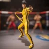 14cm Bruce Lee Articulated Yellow Jumpsuit Kung Fu Statue Decor Movable Model Collectible Figure