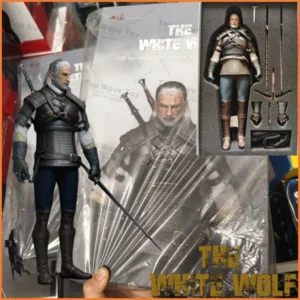 Special offer In Stock Nine Craftsmen J-001 1/6 White Hair Geralt Movable Man Action Figure 12" Full Set Soldier Model Toy