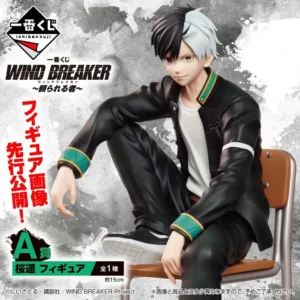 15CM Anime Wind Breaker Sakura Haruka Action Figure Kaji Ren Noodle Stopper Sitting Model Toy Gift Collectible Doll