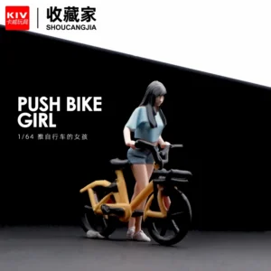 Painted Miniatures Figures 1/64 Bicycle Boys Girls Scene Figurine Model Creative Sand Table Dolls Props For Cars Vehicles Toy