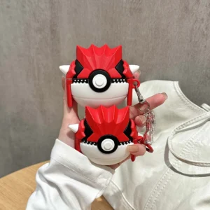 For Airpods Pro 3 Case 2025,Pokemon Ball Groudon 3D Cartoon Anime Shockproof Earphone Cover For Airpods 4 3 2 1 Case Cover Funda
