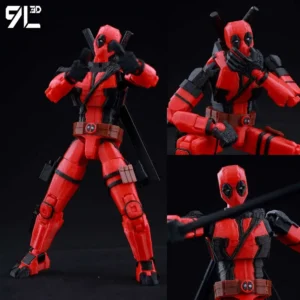 9L3D Printed Deadpool Wolverine Anime Characters Lucky Dummy 13 Action Figures Multi-Jointed Movable Shapeshift Mannequin Toys