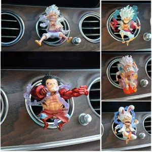 Anime One Piece Car Air Outlet Decoration Nica Luffy Zoro Nami Action Figure Figurine Model Kid Toy Gift Ornamen Car Accessories