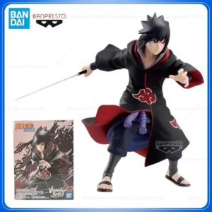In Stock Bandai Banpresto Naruto Shippuden Figurines Vibration Stars Uchiha Sasuke PVC Anime Action Figures Model Toys DT