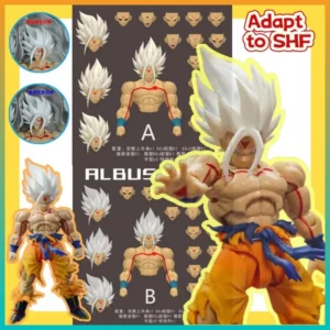 In Stock Black Hole Studio Dragon Ball Son Goku Action Figure White God Pvc Upper Body Plainface Carving Shf Accessory Kit Toys