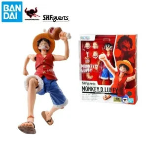 Original Bandai Figure One Piece S.H.Figuarts MONKEY.D.LUFFY -ROMANCE DAWN PVC Anime Action Figures PVC Action Figure Collector