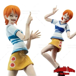 SHF 1/12 Women Soldier Nami Dress One Piece Navigator Girl Yellow Miniskirt Clothes Accessory Fit 6Inch Action Figure Body ﻿