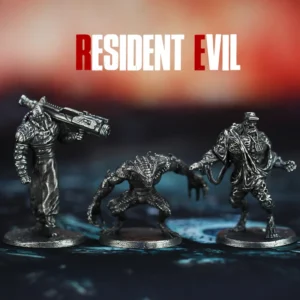 Metal Cupronickel Resident Evil Soldier Model Action Figures Board Game Piece Static State Miniature Ornament Accessories Toys