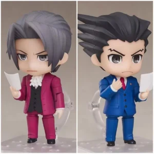 10cm Phoenix Wright Ace Attorney Miles Edgeworth 1761 1762 Anime Figurine Action Figure Toys Doll Christmas Gift With Box