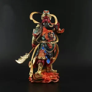 Guan Yu Sculptures Sangharama Bodhisattva Resin Painting Buddha Wealth Room Home Decor