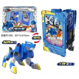 New Metal Cardbot Transforming Card to Robot Action Figures Mega Ambuler Transformation Robot Model Toys for Child Gift