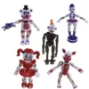 5 Pcs/Set Midnight Bear Game Funtime Foxy Sister Location Horror Lightening Movable Action Figure