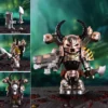 Black Gold Armored Mini Warriors Demon-Themed Figures with Accessories, Kids’ Play Set Collectible Figure